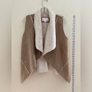 Xhilaration Fleece-Lined Faux Suede Vest